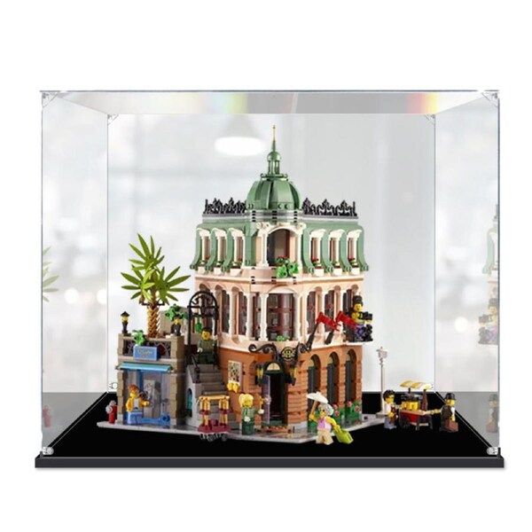 Acrylic Display Case for LEGO 10297 Creator Expert Boutique Hotel Figure Storage Box Dust Proof Glue Free