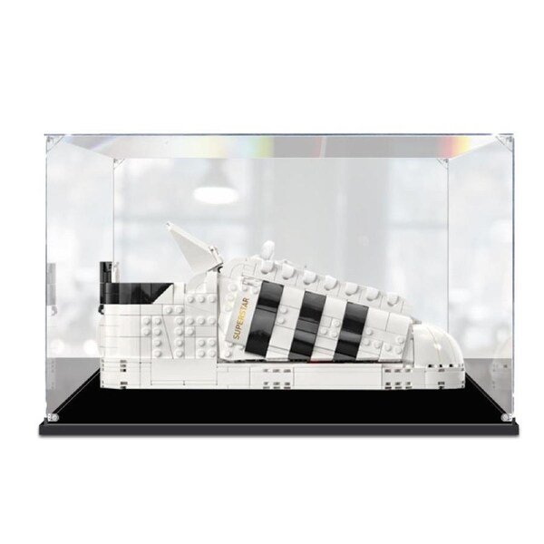 Acrylic Display Case for LEGO 10282 Creator Expert adidas Originals Superstar Figure Storage Box Dust Proof Glue Free