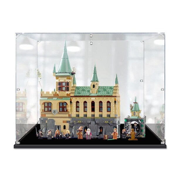 Acrylic Display Case for LEGO 76389 Hogwarts Chamber of Secrets Figure Storage Box Dust Proof Glue Free