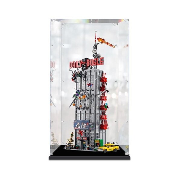 Acrylic Display Case for LEGO 76178 Marvel Spiderman Daily Bugle Figure Storage Box Dust Proof Glue Free