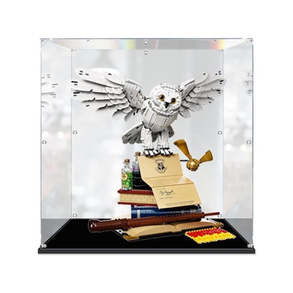 Acrylic Display Case for LEGO 76391 Hogwarts Icons Collectors Edition Figure Storage Box Dust Proof Glue Free