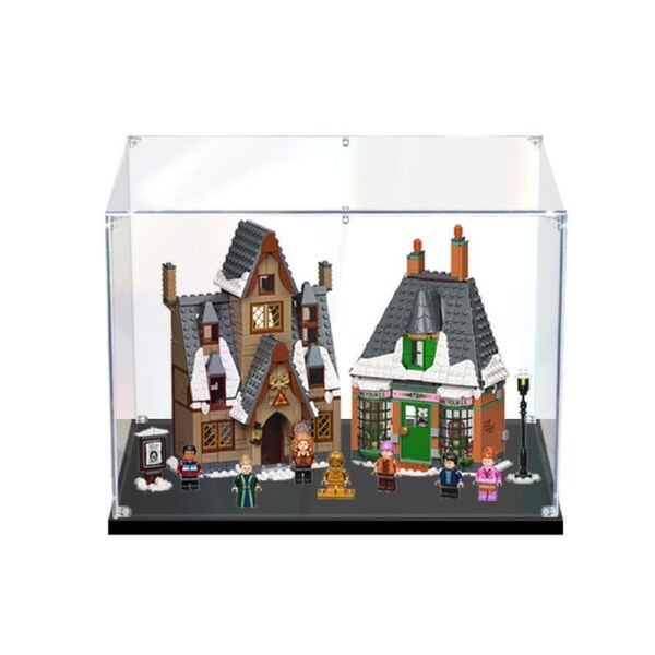 Acrylic Display Case for LEGO 76388 Harry Potter Hogsmeade Village Visit Figure Storage Box Dust Proof Glue Free