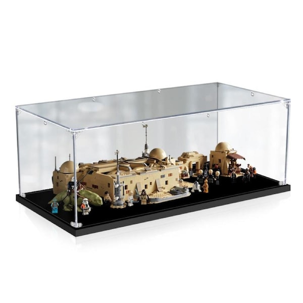 Acrylic Display Case for LEGO 75290 Star Wars Mos Eisley Cantina Figure Storage Box Dust Proof Glue Free