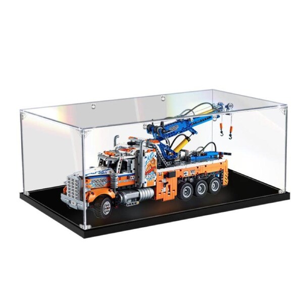 Acrylic Display Case for LEGO 42128 Technic Heavy-duty Tow Truck Figure Storage Box Dust Proof Glue Free
