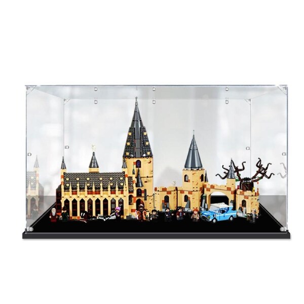 Acrylic Display Case for LEGO Harry Potter Hogwarts 75953 Whomping Willow+75954 Great Hall Figure Storage Box Dust Proof Glue Free