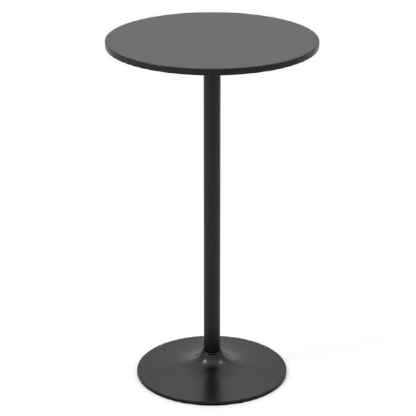Costway High Bar Table Round Coffee Side Table Pub Dining Table Counter Patio Bistro Kitchen Black