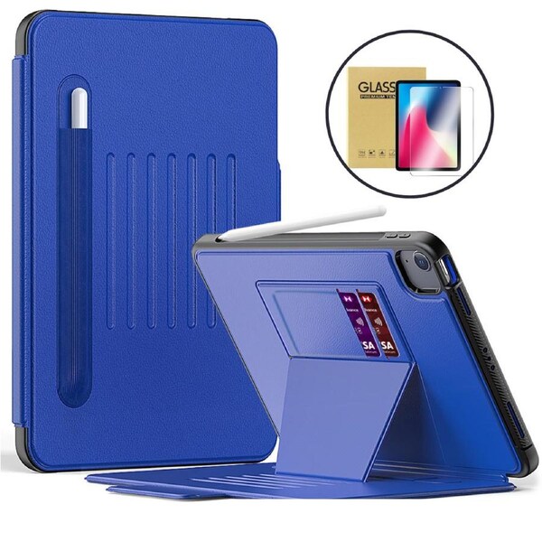StylePro, combo, iPad Air 4 & 5, 10.9" smart folio business case + screen protector, blue