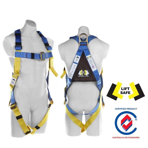 LIFT SAFE Full Body Safety Harness - Fall Arrest, Australian Standard Certified.