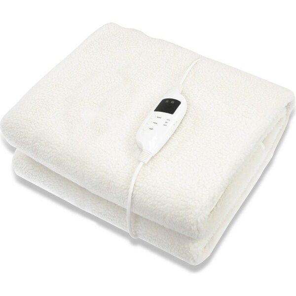 Laura Hill Heated Electric Blanket Fitted Fleece Underlay Throw Single