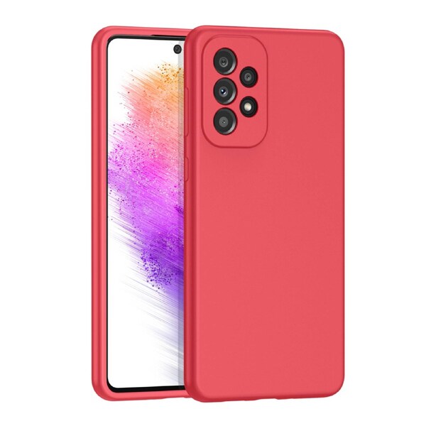 ZUSLAB Galaxy A73 5G Case Nano Silicone Shockproof Gel Rubber Bumper Protective Cover for Samsung - Rose Red