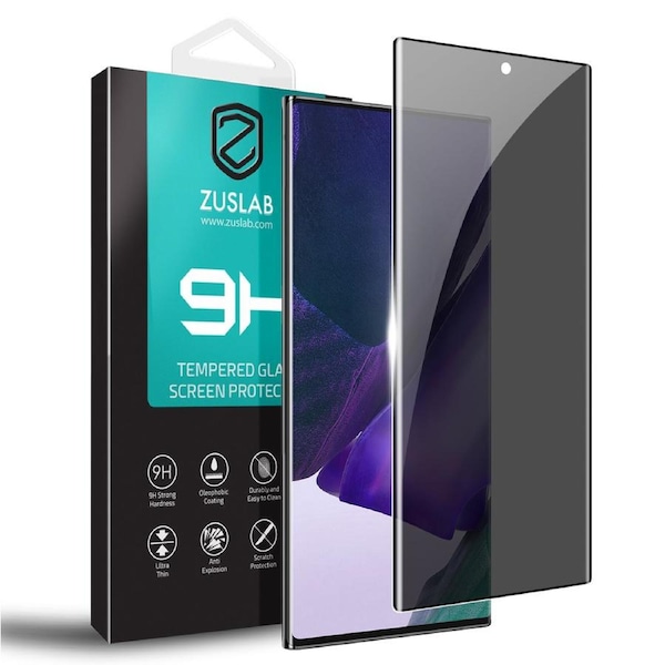 ZUSLAB Galaxy Note 20 Ultra Privacy Screen Protector, Tempered Glass Case Friendly 9H Hardness Anti Spy for Samsung