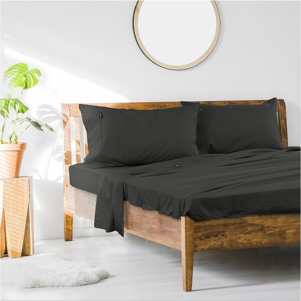 Ardor 1000TC Cotton Rich King Bed Sheet Set Home Bedding/Pillowcases Charcoal