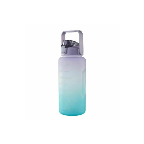 Ozoffer 2L Water Bottle Motivational Drink Flask With Time Markings BPA Free Sports Gym