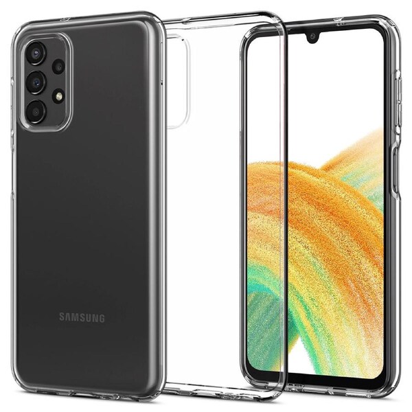 Samsung Galaxy A33 5G Premium Slim Crystal Clear TPU Gel Back Case by MEZON – Shock Absorption, Wireless Charging Compatible (Galaxy A33 5G, Gel)