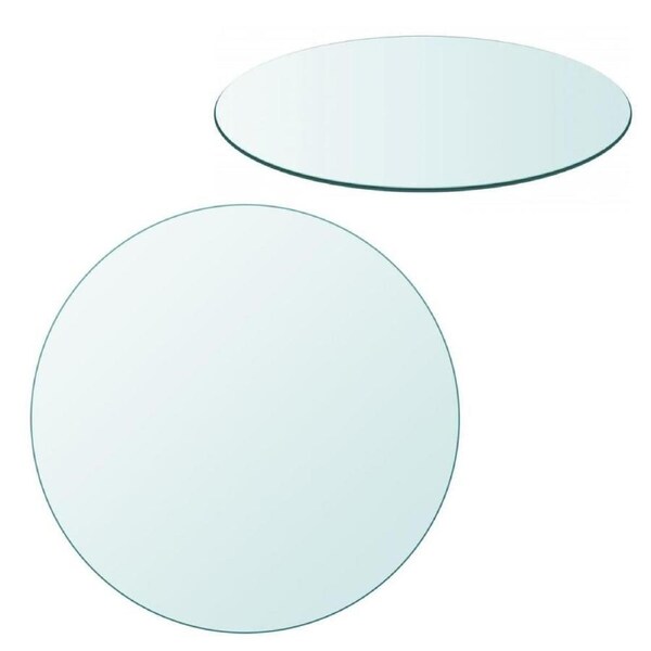 Dining Coffee Table Top Tempered Glass Round 800mm, Thickness: 10mm Transparent