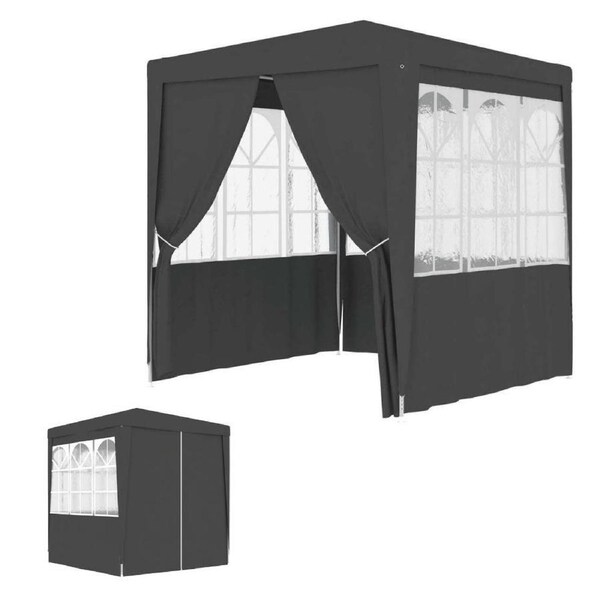 Garden Gazebo With Side Walls 2.5x2.5m Outdoor Marquee Wedding Party Tent Shade