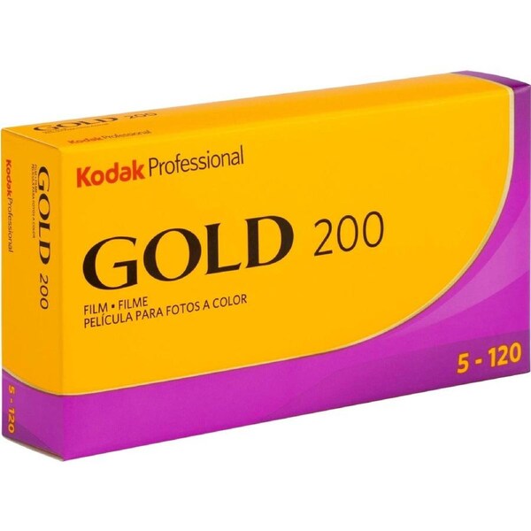 Kodak Gold 200 ISO Professional 120 Roll (5 Pack) - Colour Negative Film