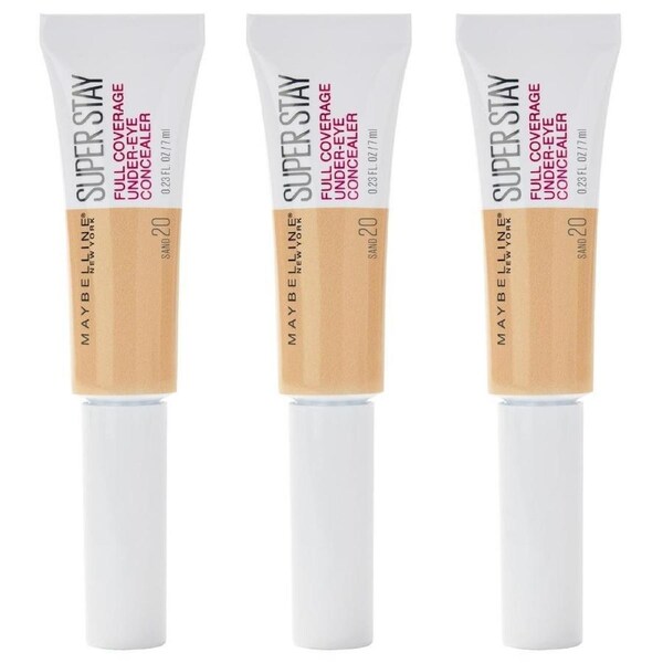 3 x Maybelline SuperStay Full Coverage Under Eye Concealer 6mL - 20 Sand