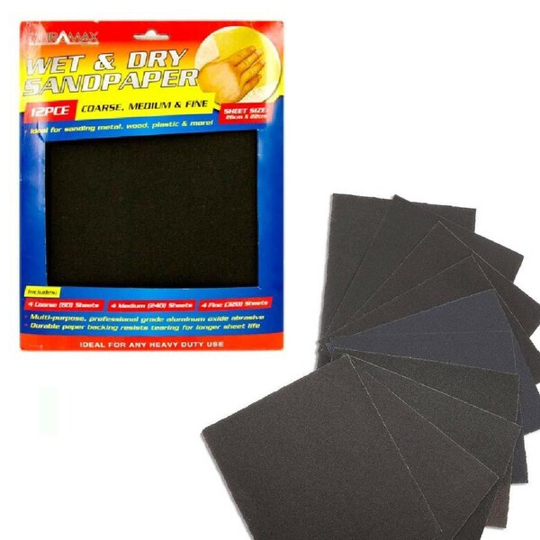 Wet Dry Sandpapers 80 240 320 Grit Papers Sanding Paper Mixed Grade Sheets Wood