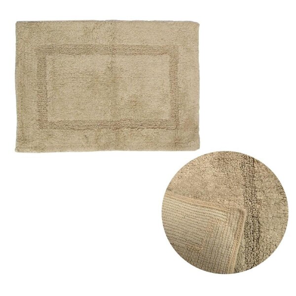 100% Cotton Solid Taupe Bath Mat 40 x 60cm