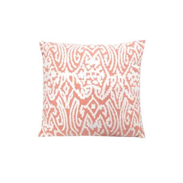 Grace Coral Applique Filled Cushion 43 x 43 cm by J.Elliot Home