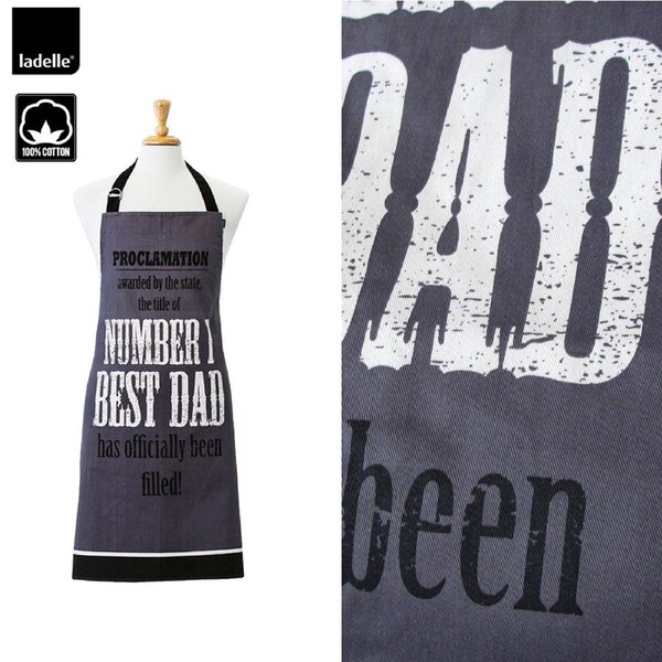Number 1 Best Dad Cotton Apron 70 x 89 cm by Ladelle