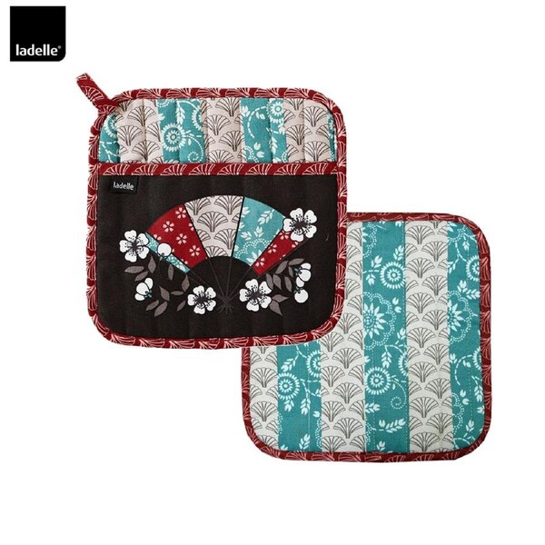 Ladelle Yumi Set of 2 Pot Holders 21 x 21 cm