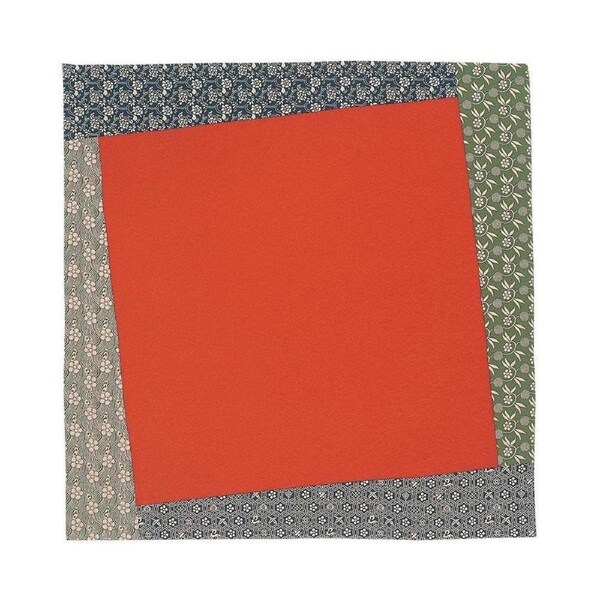 Musubi 70 Chirimen Inclined Square Composition Furoshiki Wrapping Cloth