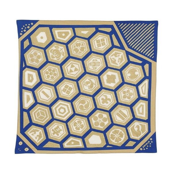 Musubi 70 Fuku Cochae Tortoiseshell Crest Pattern Furoshiki Wrapping Cloth