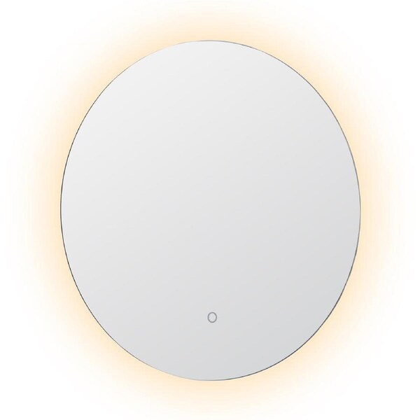600mm Round Touch LED Light Bathroom Wall Mounted Makeup Backlit Mirror Anti-fog IP44