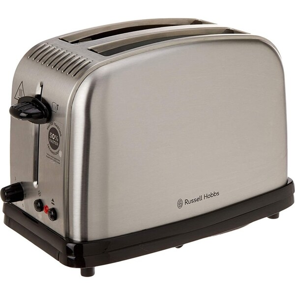 Russell Hobbs RHT12BRU Classic 2 Slice Toaster Brushed Stainless Steel 1670W