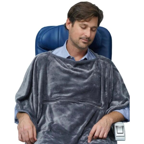 Travelrest Wrap 4 in 1 Micro-fleece Travel Blanket Large - Grey