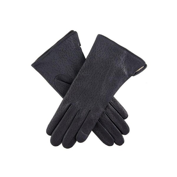 Dents Womens Imipec Leather Gloves Warm Winter Elegant - Navy 7