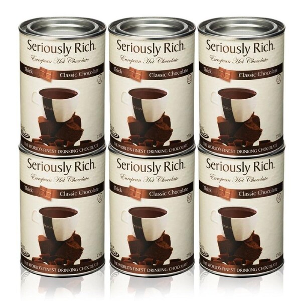 6 x Thick European Hot Chocolate 250g - Seriously Rich