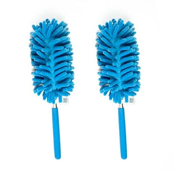 2x Extendable 75cm Microfibre Duster Washable Home/Car Cleaner Dust Brush Assort