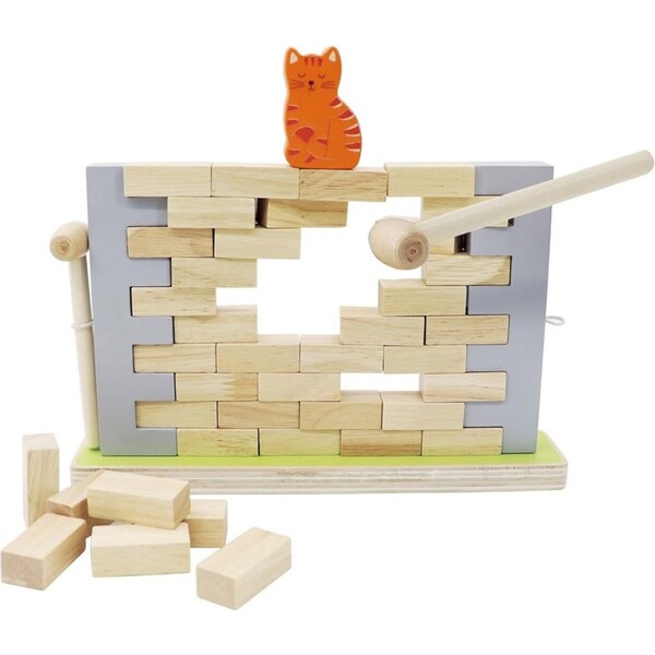 Kaper Kidz Wooden Building Blocks/Bricks Wall Board Game Toy Kids w/Hammer 3y+