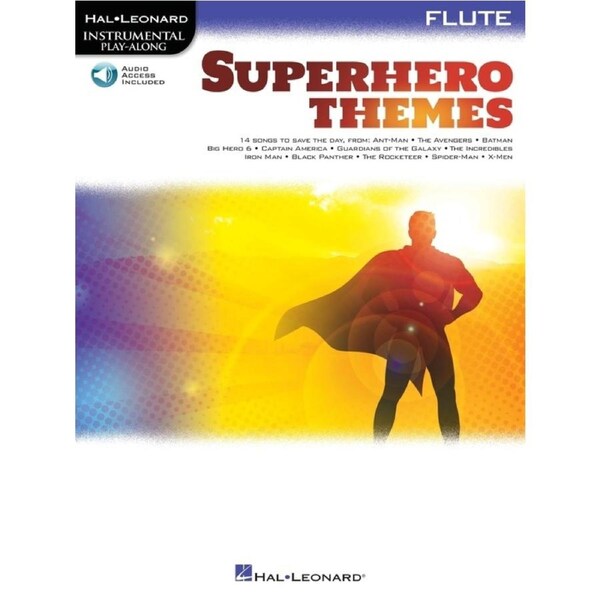 Superhero Themes Instrumental Playalong Flute Book/Online Audio