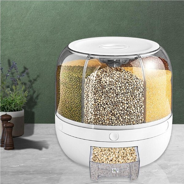 Toque 10kg Rotating Cereal Dispenser Rice Storage Box