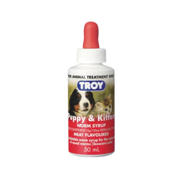 TROY Puppy & Kitten Worm Syrup 50ML