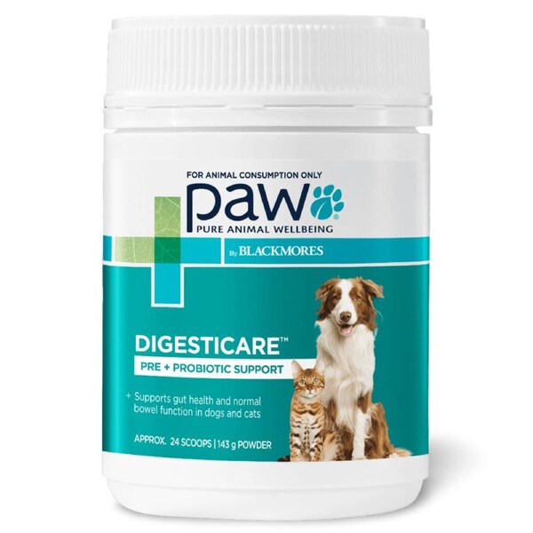 PAW By Blackmores Daily Probiotic Digesticare Powder For Dogs and Cats 143G