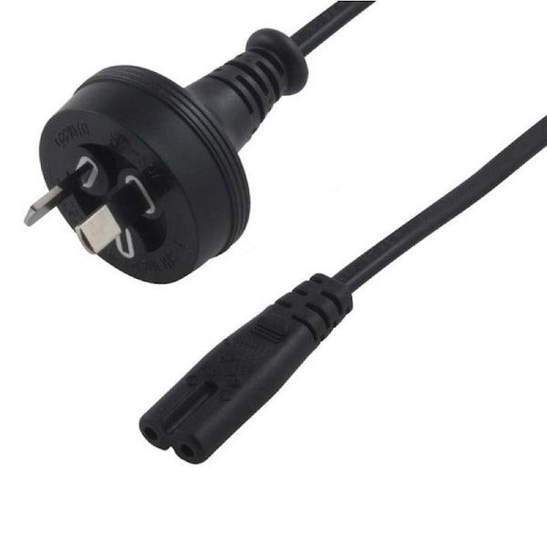 8Ware 2 Pin Core Power Cable 2m AU Plug 240V Wall Duty for Notebook AC Adaptor