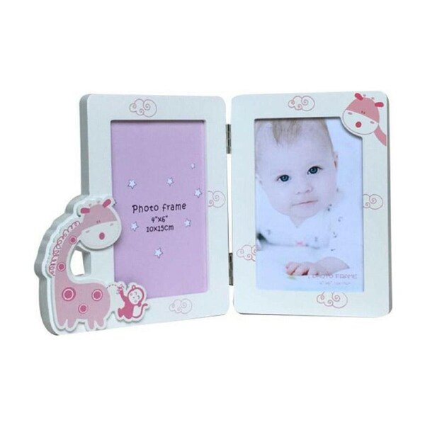 Pink Giraffe Baby Photo Frame 4"x6"