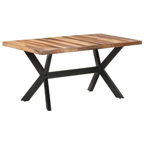 Dining Table 160x80x75 cm Solid Wood with Honey Finish vidaXL