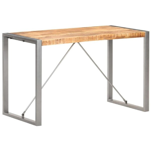 Dining Table 120x60x75 cm Solid Rough Mango Wood vidaXL