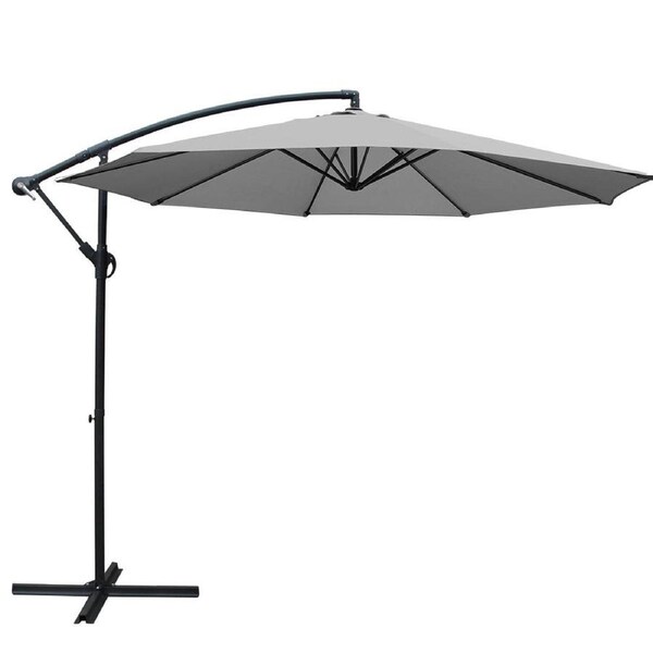 Cantilevered 3M Outdoor Garden Umbrella - Grey