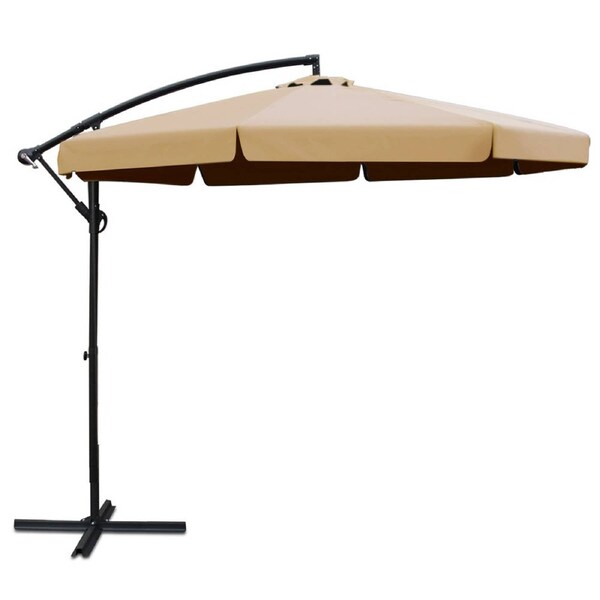Cantilevered 3M Outdoor Garden Umbrella - Beige