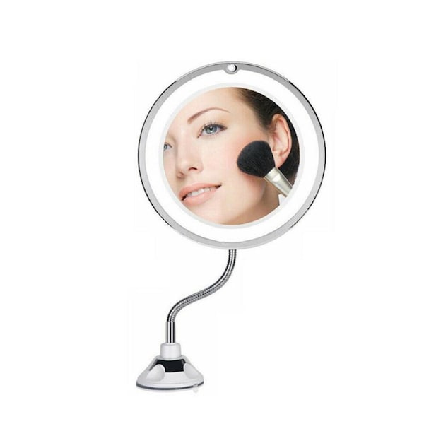 OZNALA 10X Magnifying Makeup Mirror With LED Light Cosmetic 360° Rotation Flexible AU