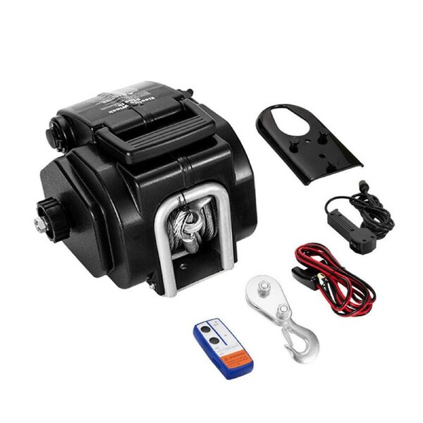 OZNALA 6500LBS/3000KGS Electric Boat Winch Portable Marine Trailer 10m Steel Cable 12V