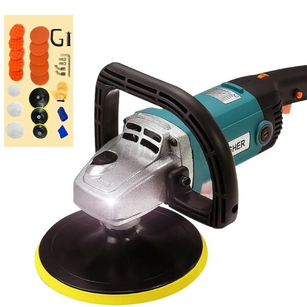 OZNALA 8 Speed Portable Electric Car Polisher Auto Body Sander Buffer Machine Polishing Sanding Tool Kit 1600W 240V 180mm 150mm