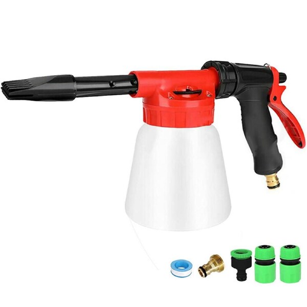 OZNALA 1L High Pressure Car Wash Foam Gun Washer Jet Lance Pipe Cannon Spray Bottle Kit